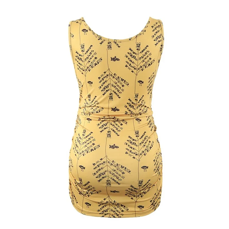 Женская одежда для беременных без рукавов футболки майки с боковыми рюшами мам