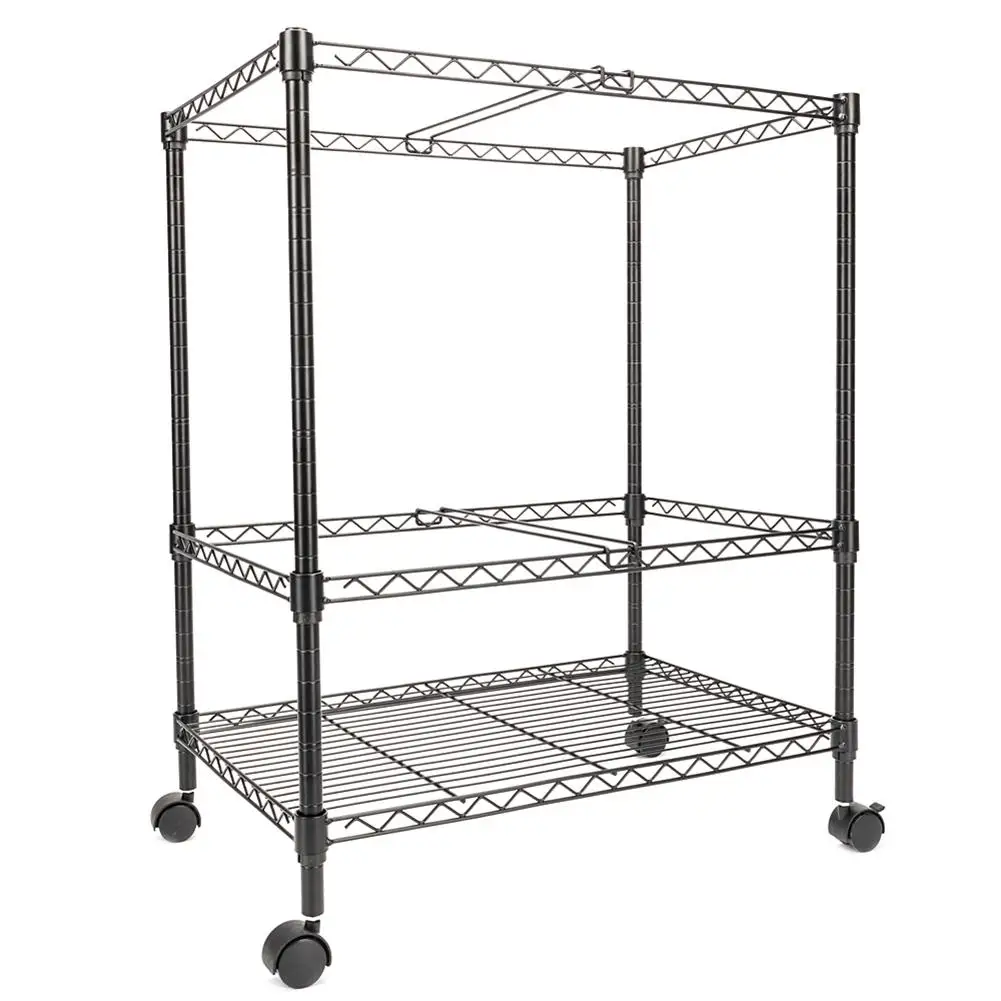 

Two Tier Metal Rolling Mobile File Cart for Letter/Legal Size Office Supply Durable Flexible Storage For Home Office