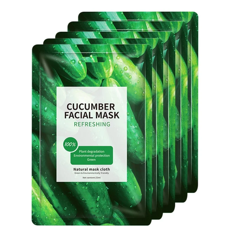 

5Pcs Facial Mask Wrapped Sheet Hydrating Soothing Moisturizing Acne Treatment Whitening Depth Replenishment Skin Care 11 Types