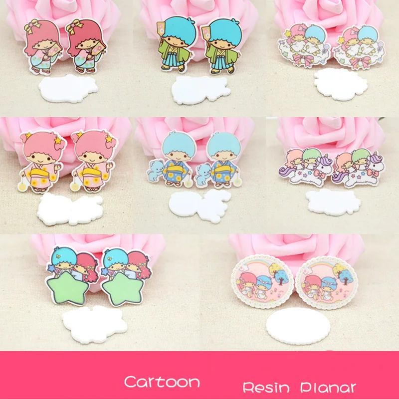 10 шт./лот Kawaii плоский полимер кабошоны персонажи мультфильмов подходят для