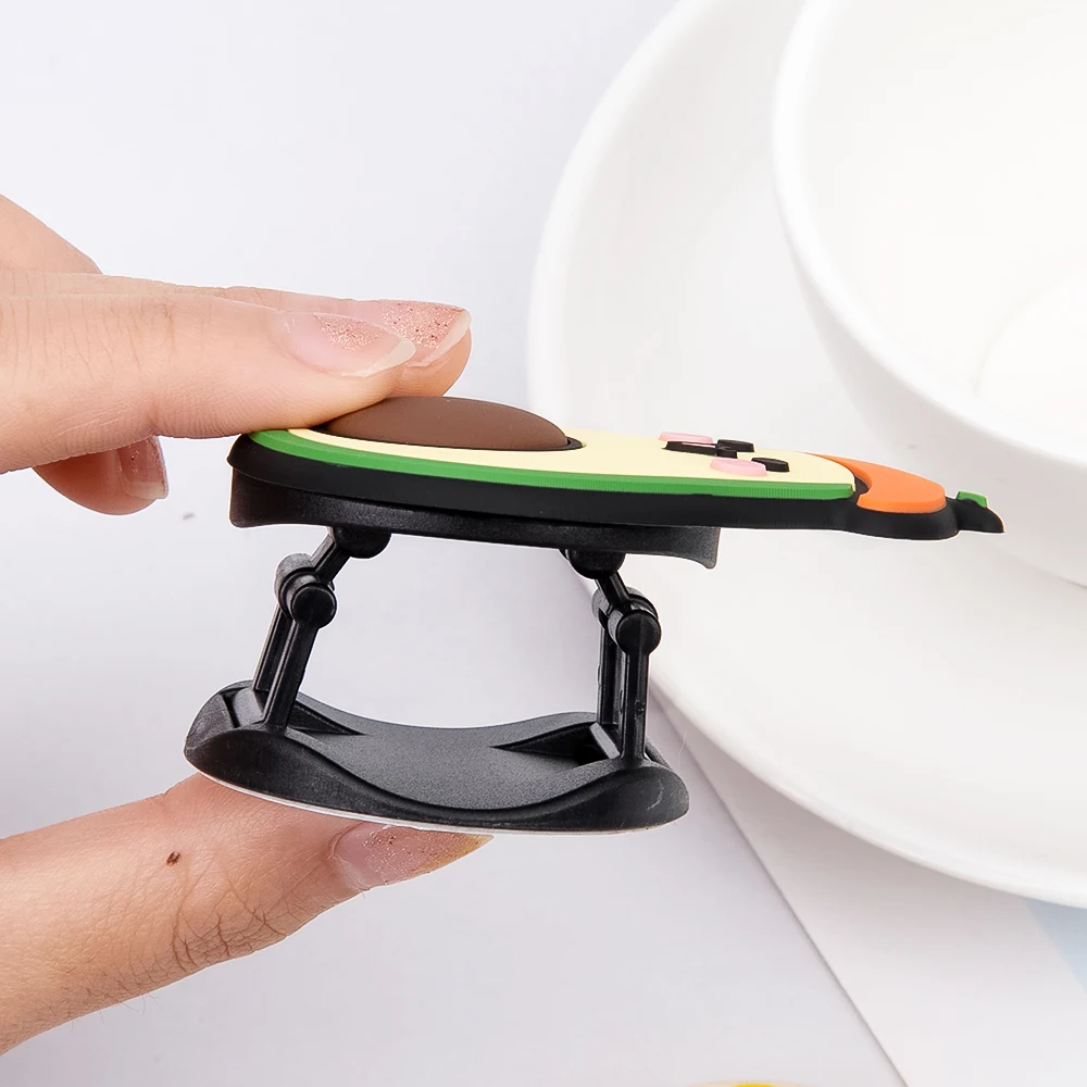 3D мультяшный Силиконовый складной держатель на палец для телефона Xiaomi Samsung