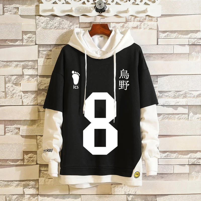 Haikyuu Cosplay Hoodies Karasuno Volleyball Club Costume Sweatshirt Adult Unisex Hooded Sweater Spring and Autumn | Тематическая