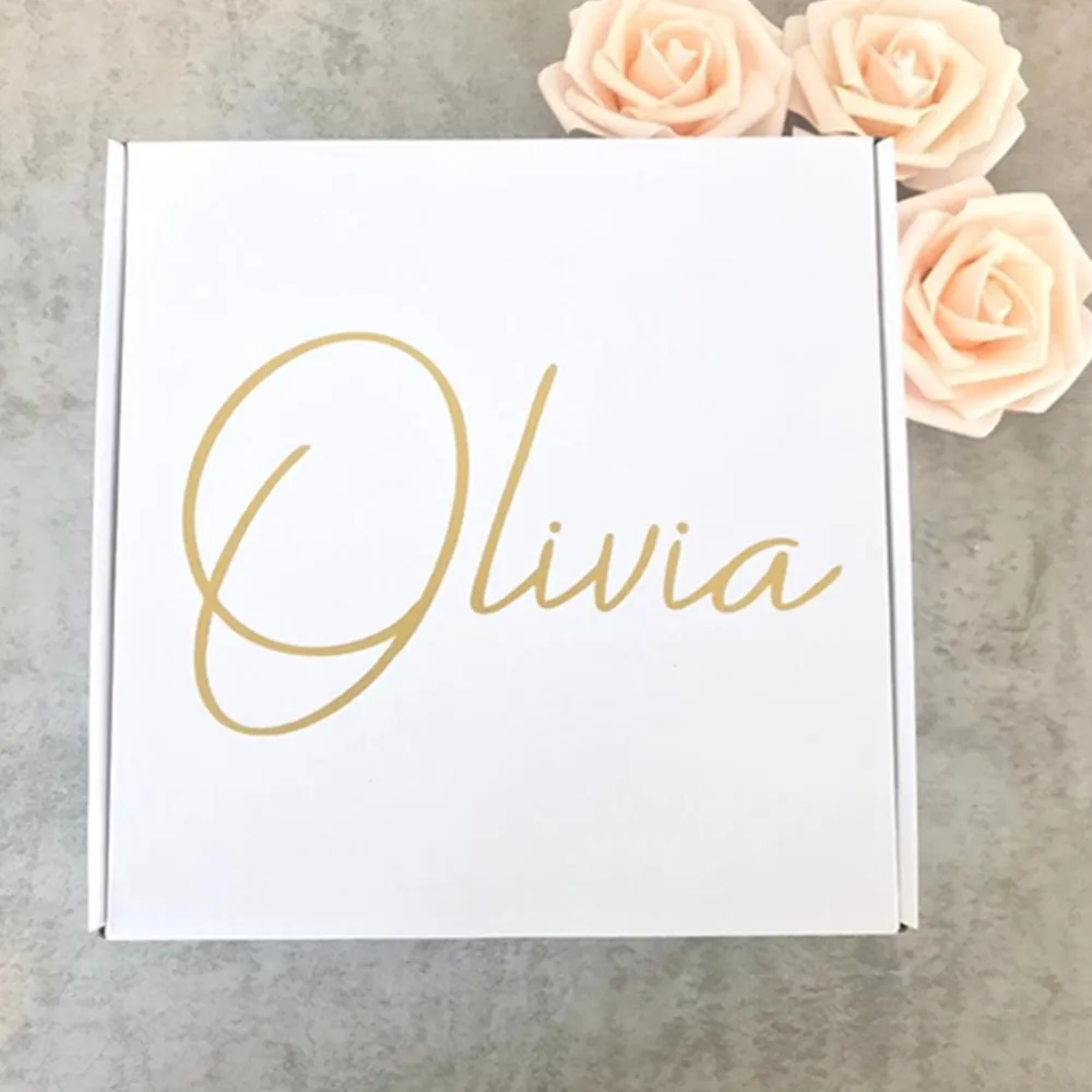 

Personalized EMPTY Bridesmaid Proposal Box with CRINKLE PAPER rose gold Wedding gift boxes Will you be my maid of honor box