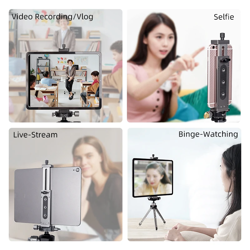 XJ-15 универсальная подставка из алюминиевого сплава для планшета держатель-зажим