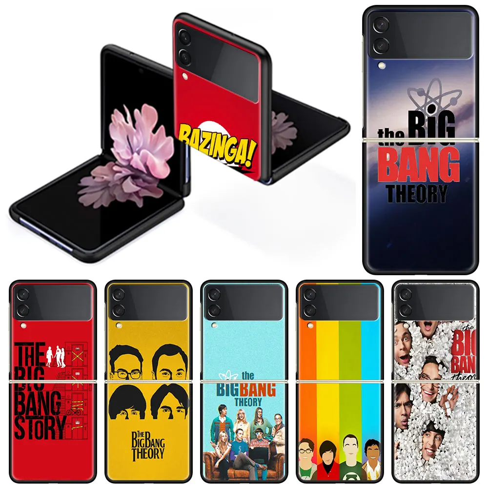Luxury Case for Samsung Z Flip 3 Silicone Funda For Galaxy ZFlip 3 Hard Cover for Z Flip3 Phone Coque The Big Bang Theory
