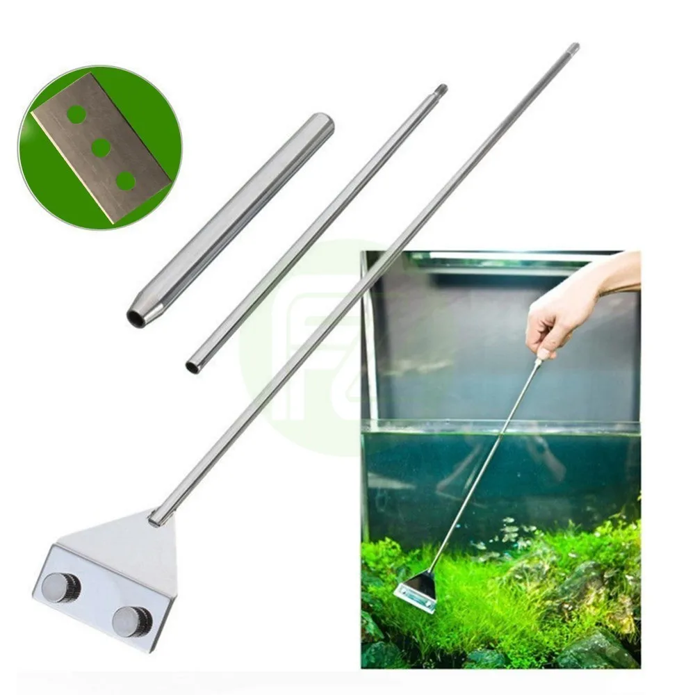 Набор для очистки аквариума из нержавеющей стали скребок водорослей