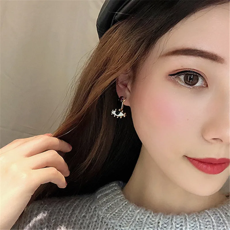 Bohemia Blue eyes stud earrings personality Vintage Hyperbole removable Red crystal women jewelry | Украшения и аксессуары