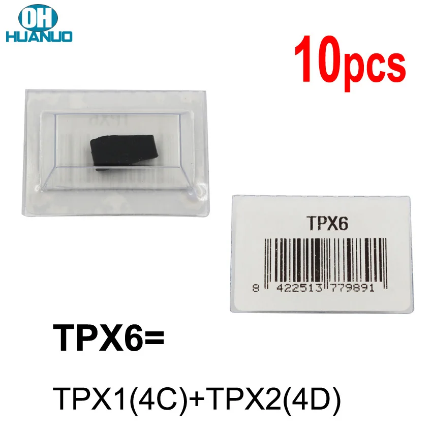 10 PCS Car Key Chip TPX6 Transponder =TPX1(4C)+TPX2(4D) Carben ( Can Repeat Copy) Blank | Автомобили и мотоциклы