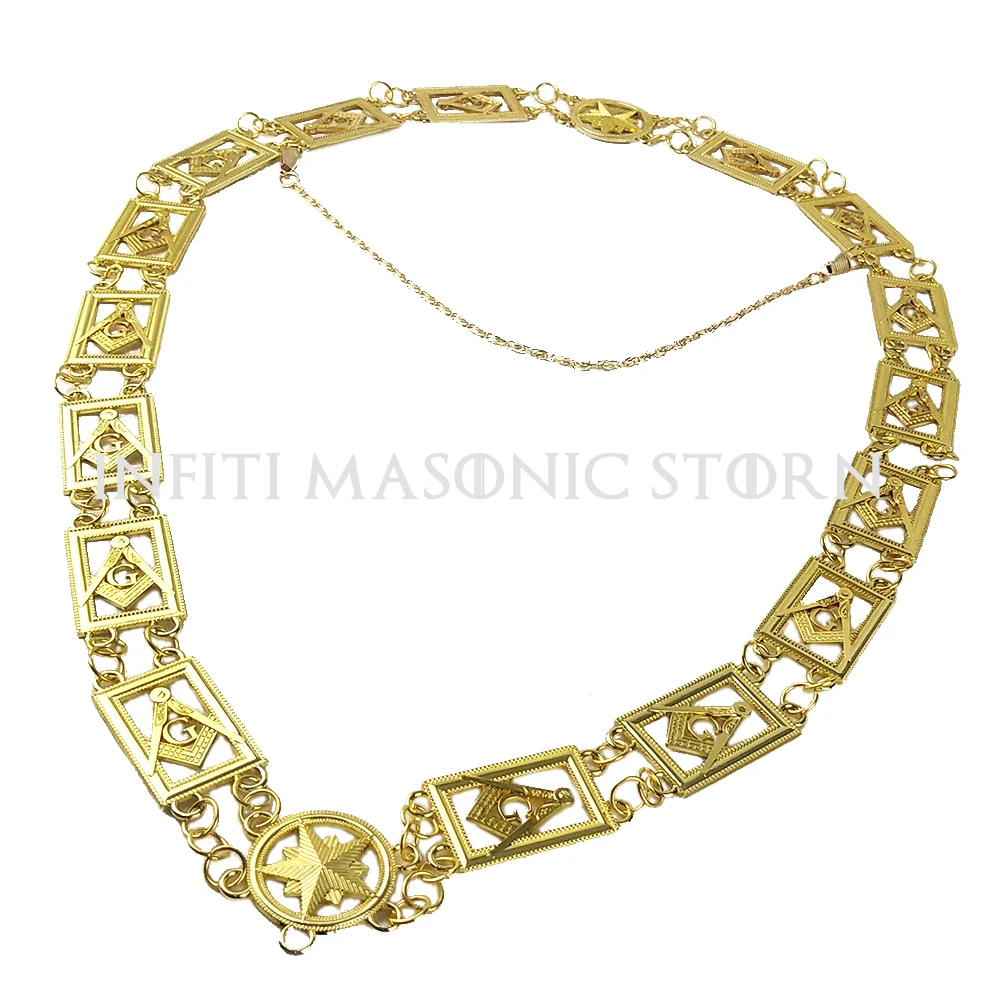 YL Master Mason Gold Metal Collar Chain Masonic Royal Arch Signmaster Custom Lodge Blue Official | Дом и сад