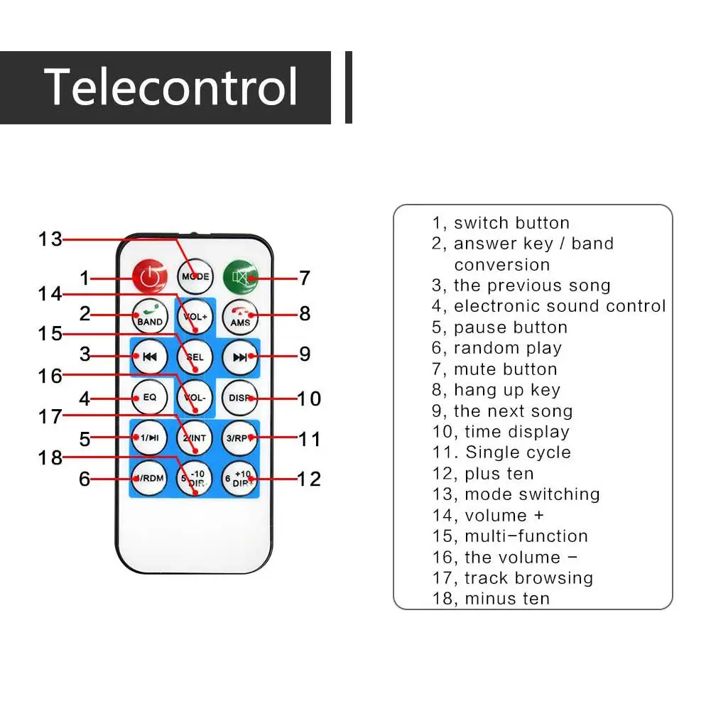 Автомагнитола с Bluetooth многофункциональная винтажная стерео-система MP3-плеером USB