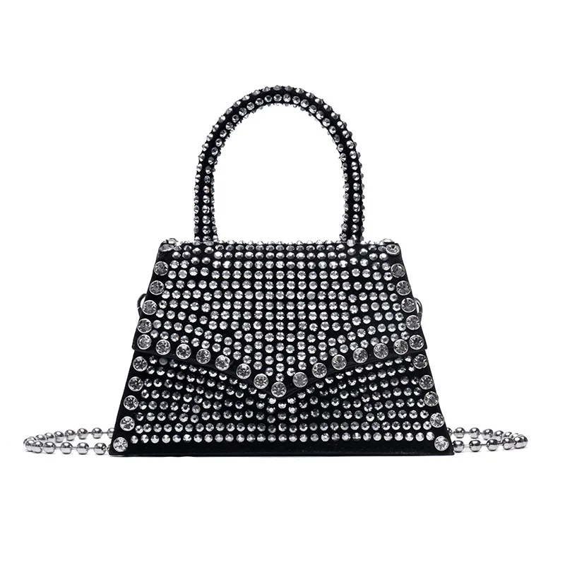 

2022 Ladies PU Leather Handbag Chain Handbag For Women Rhinestone Purse Set Shoulder Bags Set Mother's Day Gift Set