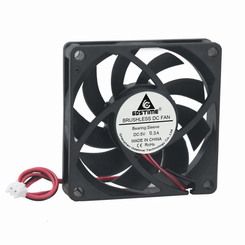 2 шт. Gdstime 7015S 5V Pin 7 см 70x70x15 мм 70 Brushelss DC CPU охлаждающий вентилятор - купить по