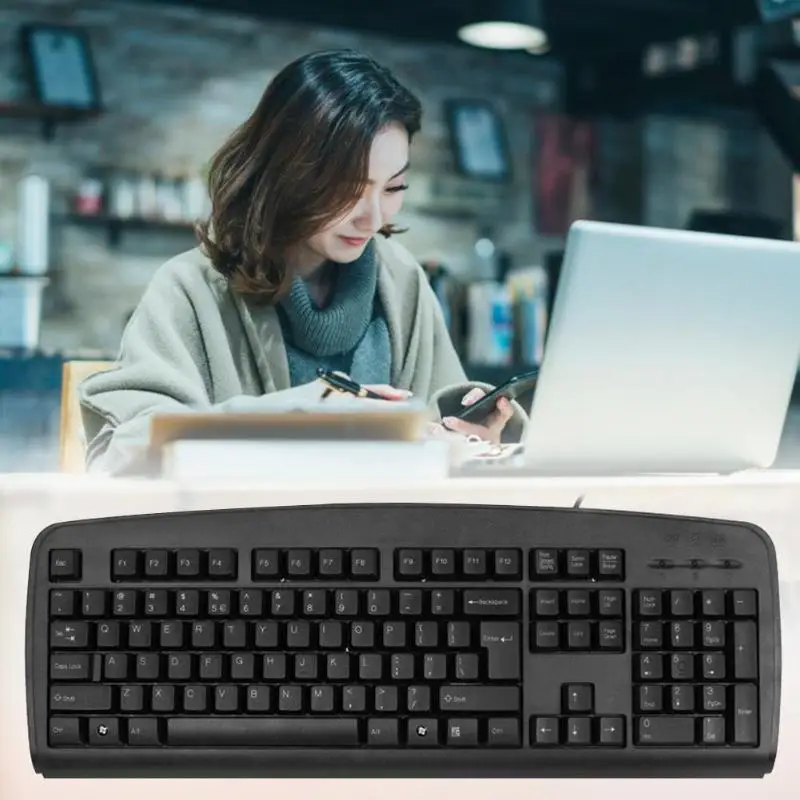 A4TECH KB-8U Портативный прочный 104 ключ USB Проводная Водонепроницаемая игровая клавиатура для компьютера офиса Windows XP/Vista/7