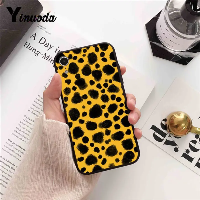 Yinuoda Леопардовый милый чехол для телефона iPhone 8 7 6 6S 6Plus X XS MAX 5 5S SE XR 10 11 pro max |