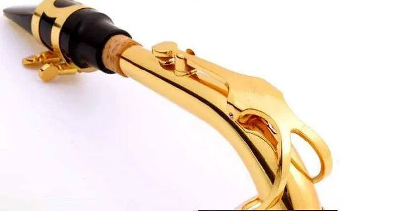 Золотые Музыкальные инструменты Alto sax и латунный мундштук для профессионального