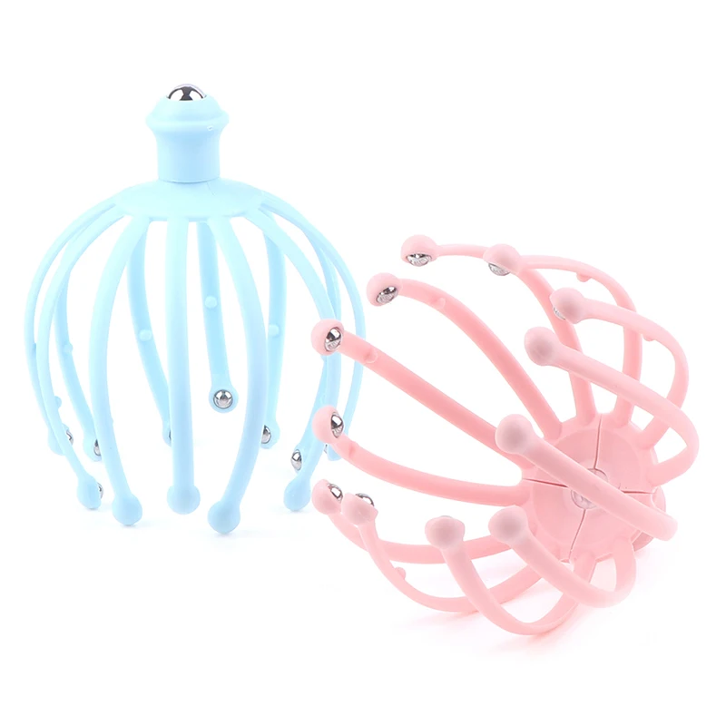 

1PCHead Massager Neck Massage Octopus Scalp Stress Relax Spa Healing Alloy Health Care Tool Body Head Massage Beauty Tool