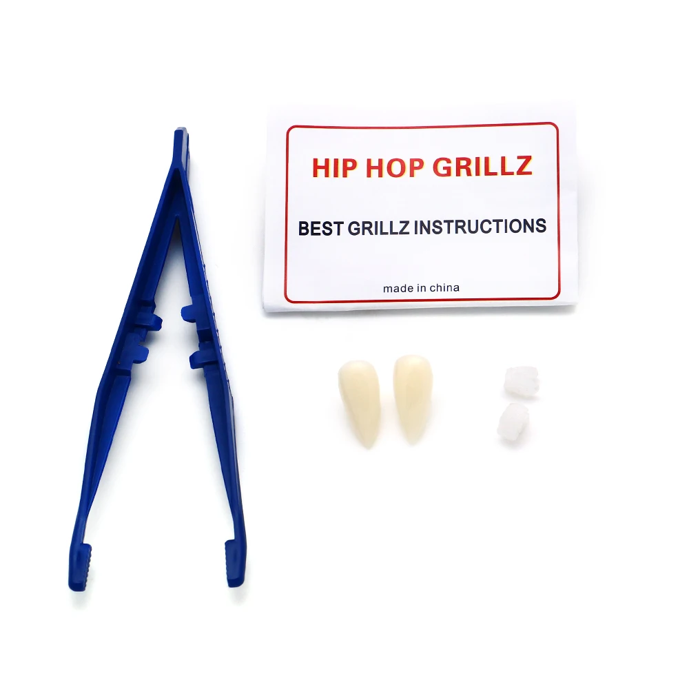 

2Pc/Set Horrific Resin Vampire Teeth Halloween Party Zombie Dentures Props Cosplay Devil Fangs Tooth Dental Gum