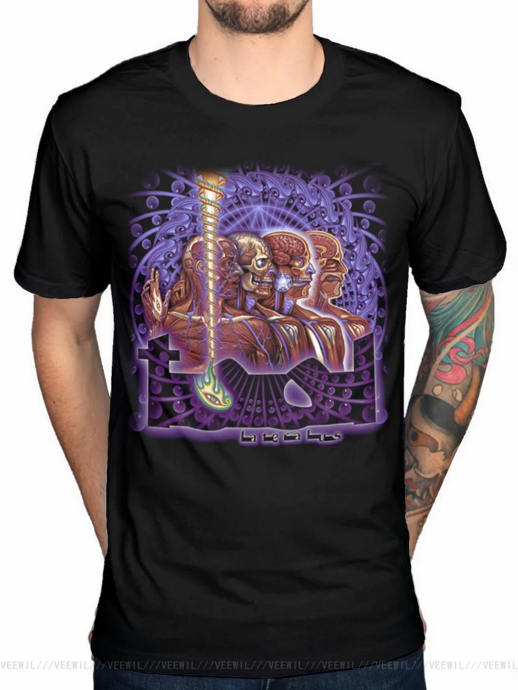 

Tool Lateralus Mens Black Cotton Top T-Shirt Tee Tour TEE Shirt Popular