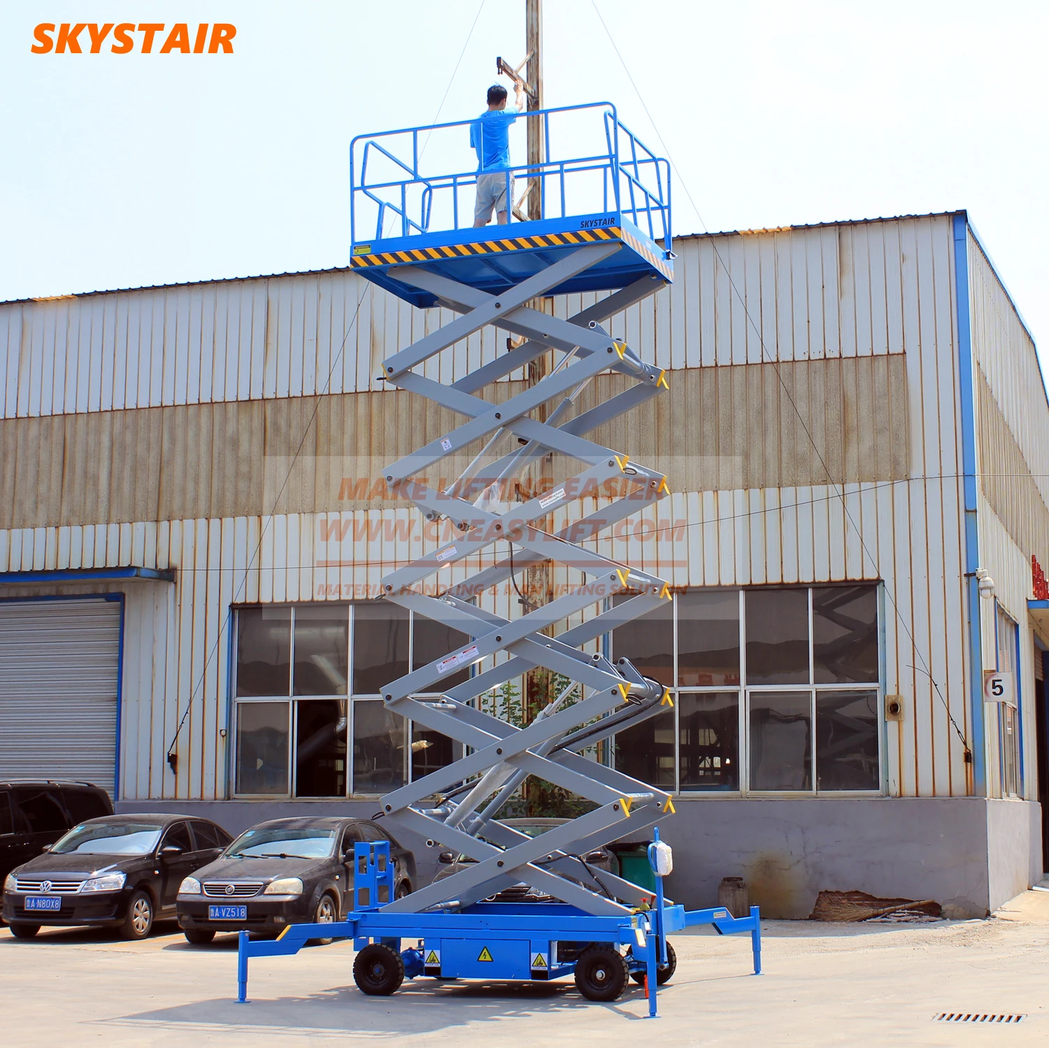 SKYSTAIR подвижный вертикальный подъем ножницы Лифт Genie ножничный подъемник