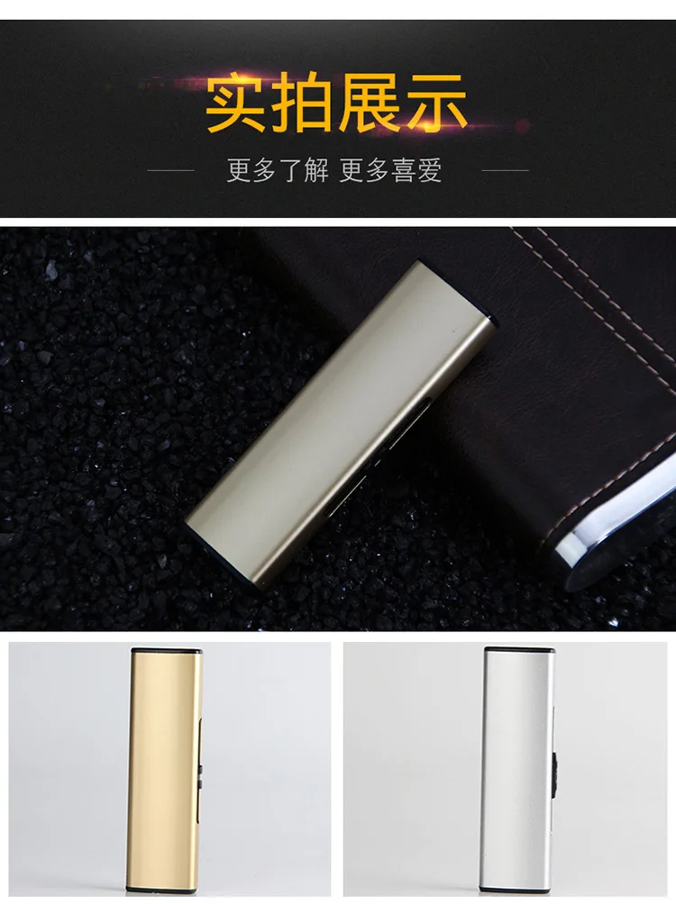 Оригинальность Windbreak Электроника usb зарядка Зажигалка двухсторонний точечный детектор дыма