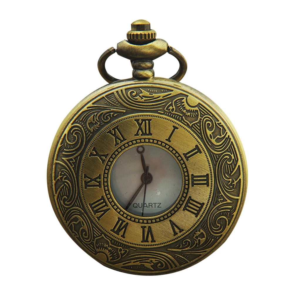 ВИНТАЖНЫЕ КВАРЦЕВЫЕ маленькие карманные часы с круглым циферблатом в римском