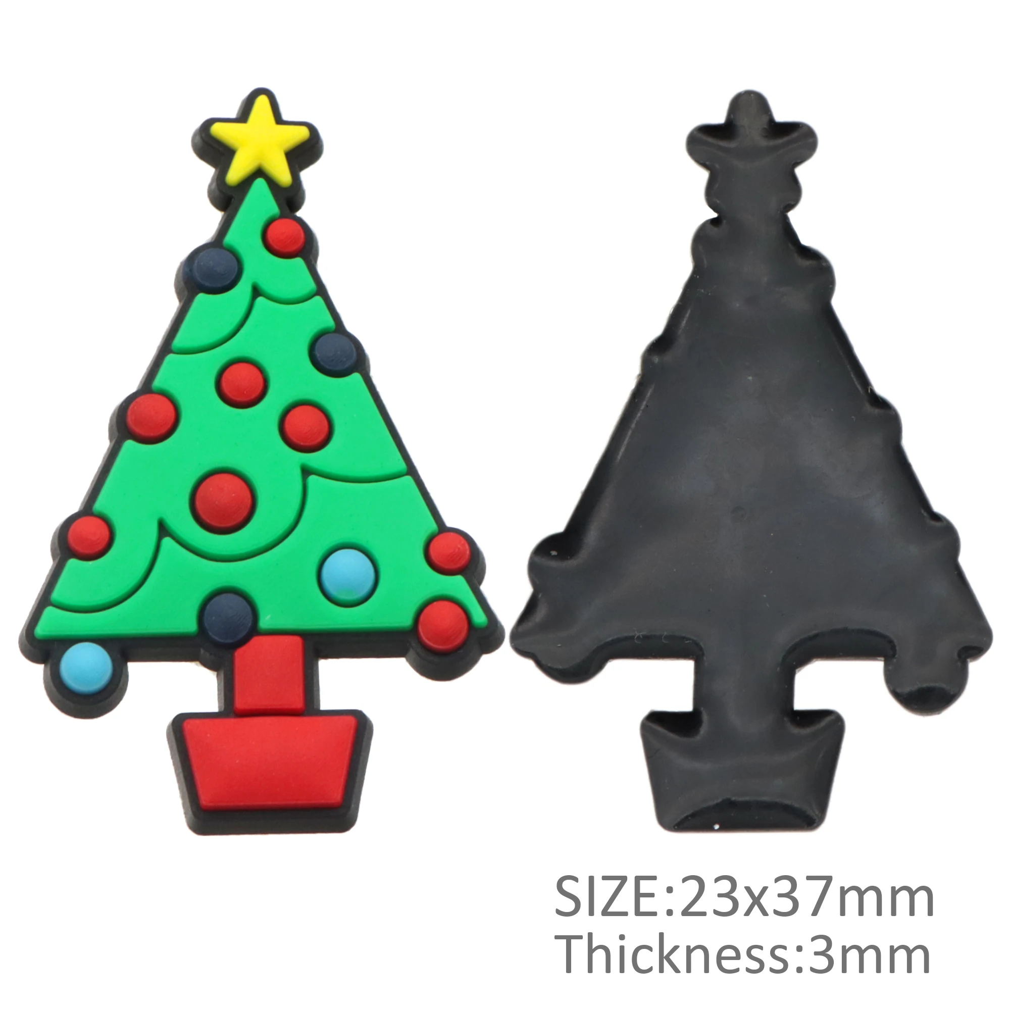 10 шт./лот Рождественская тема Санта ПВХ силиконовые поделки плоские застежки DIY