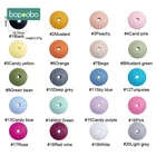 Bopoobo 20 шт Силиконовые Бусины Abacus чечевица ребенок прорезыватель сенсорный DIY ремесла 16 мм жевательные бусины для ребенка прорезывания зубов продукт