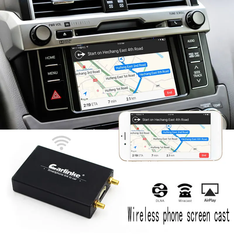 CarPlay экран зеркалирование коробка для iPhone Android Miracast/WlAN дисплей устройства
