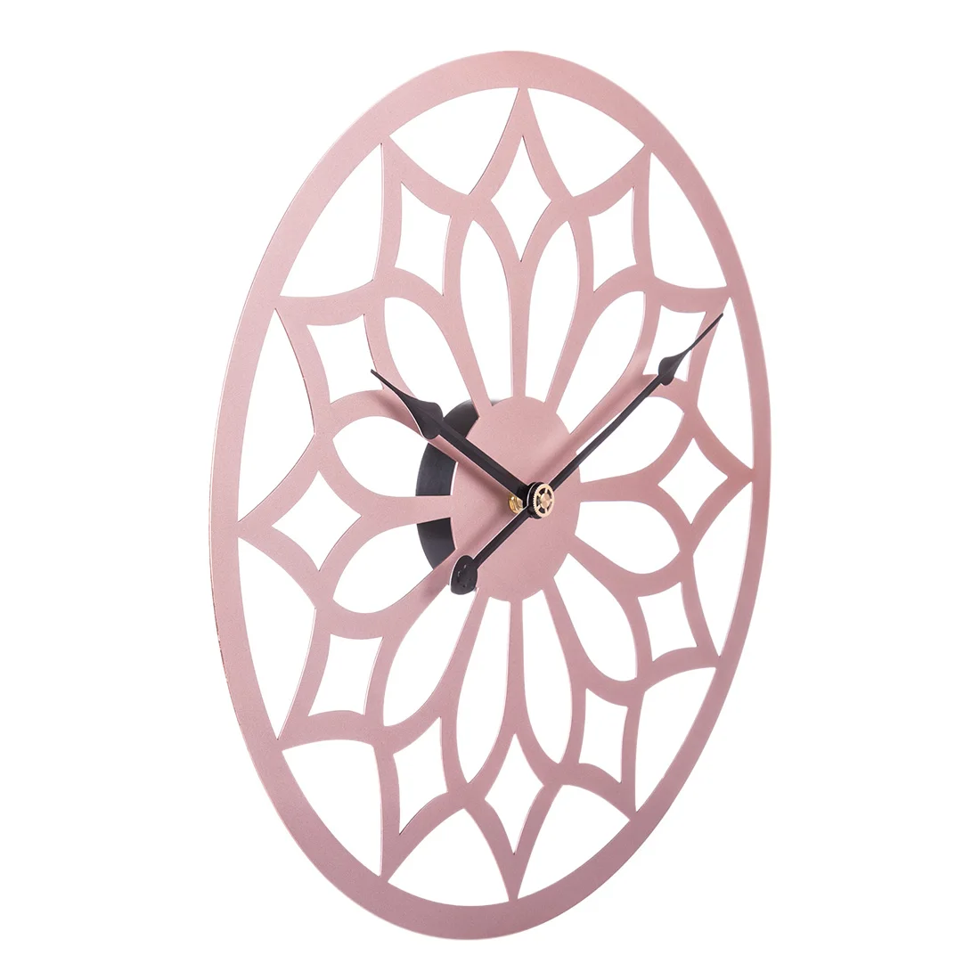 Европейский стиль металлические полые часы в форме цветка бесшумные настенные