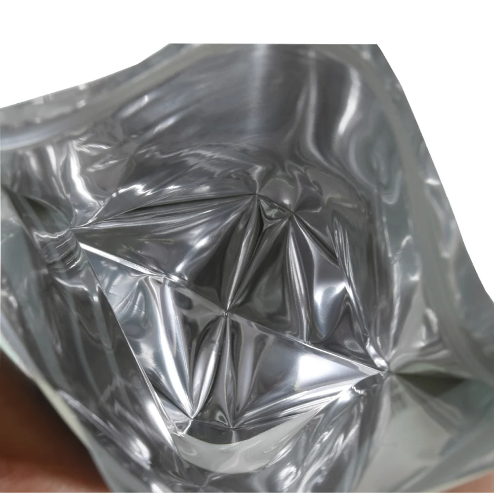 100 шт./лот розовая майларовая фольга с застежкой-молнией стоячая сумка матовым