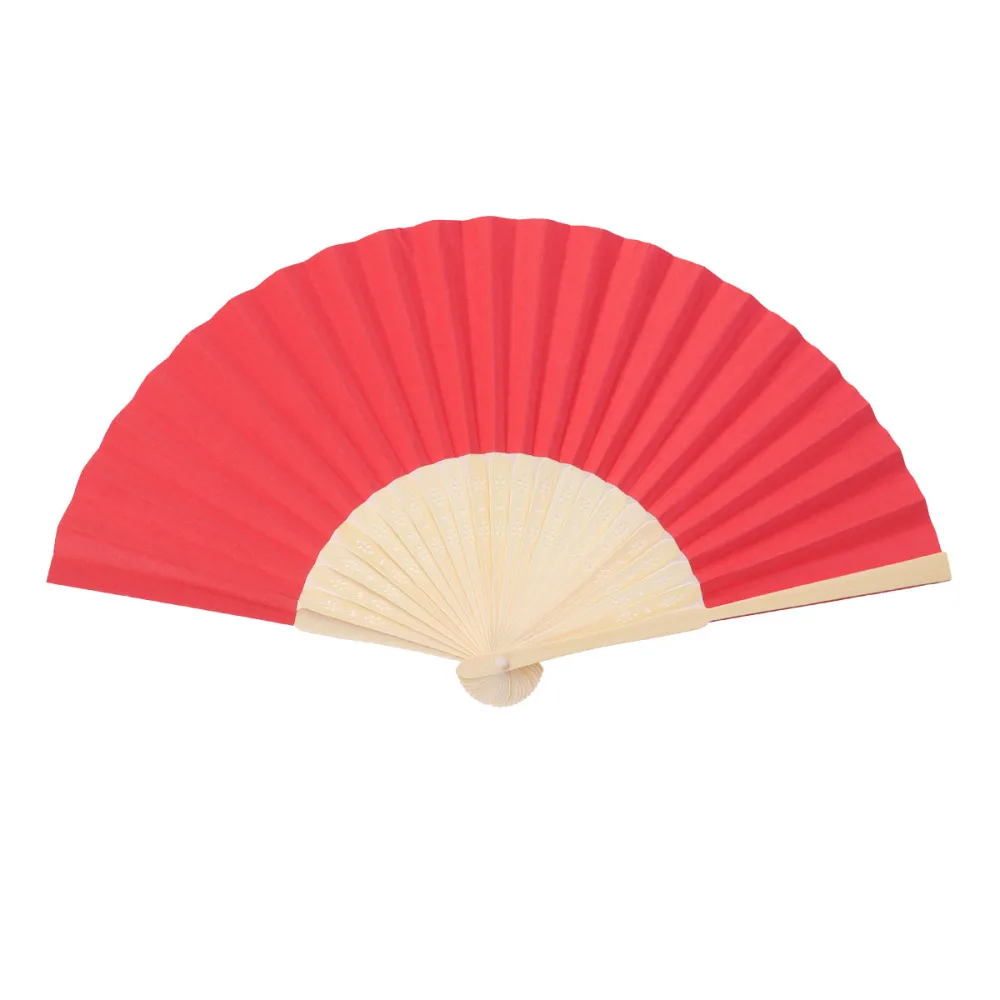 8 шт. складные вентиляторы дерево чистый цвет пустые набор сделай сам дети