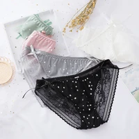 2021 cotton underwear panties sexy lace panties low waist chiffon briefs womens hollow out underpants girl traceless lingerie