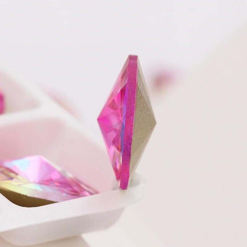 Хрустальное украшение для одежды k9 стразы с лазерным блеском розового цвета