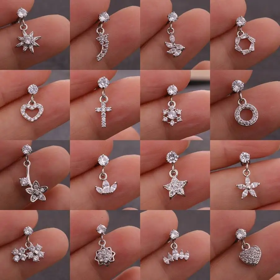 1 шт. в стиле панк для женщин из нержавеющей стали Серьги козелка пирсинг