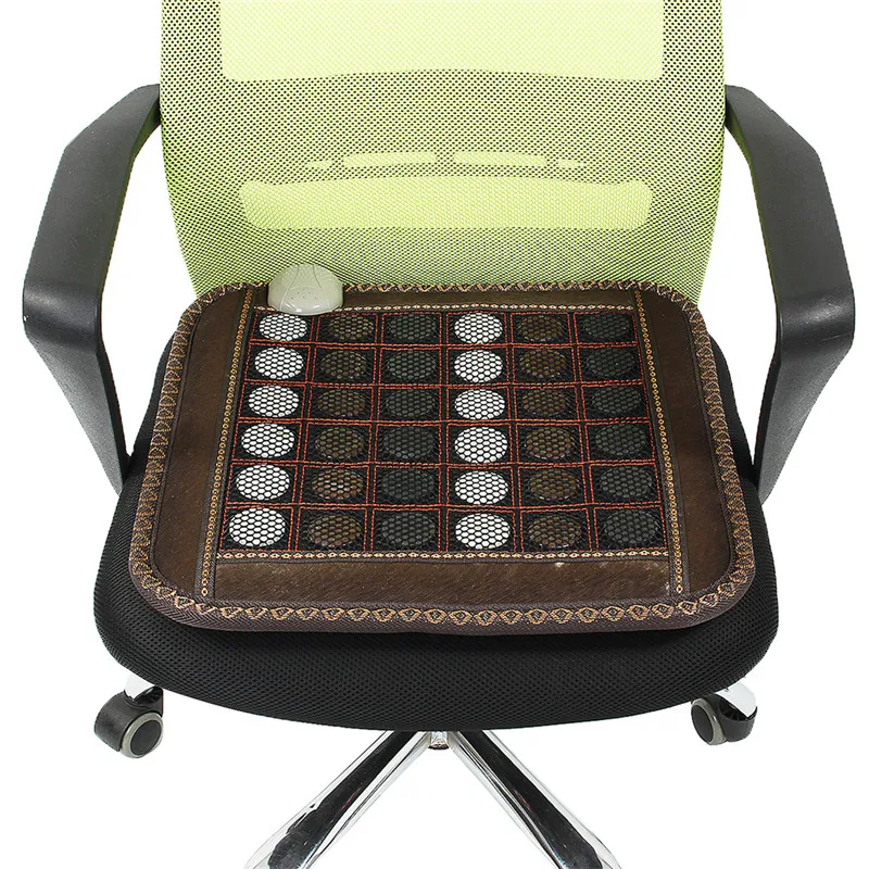 

Natural Jade Massage Heating Mat Chair Infrared Tourmaline Stone Seat Pad Pain Relief Relax Therapy Mat Back Shoulder Leg Muscle