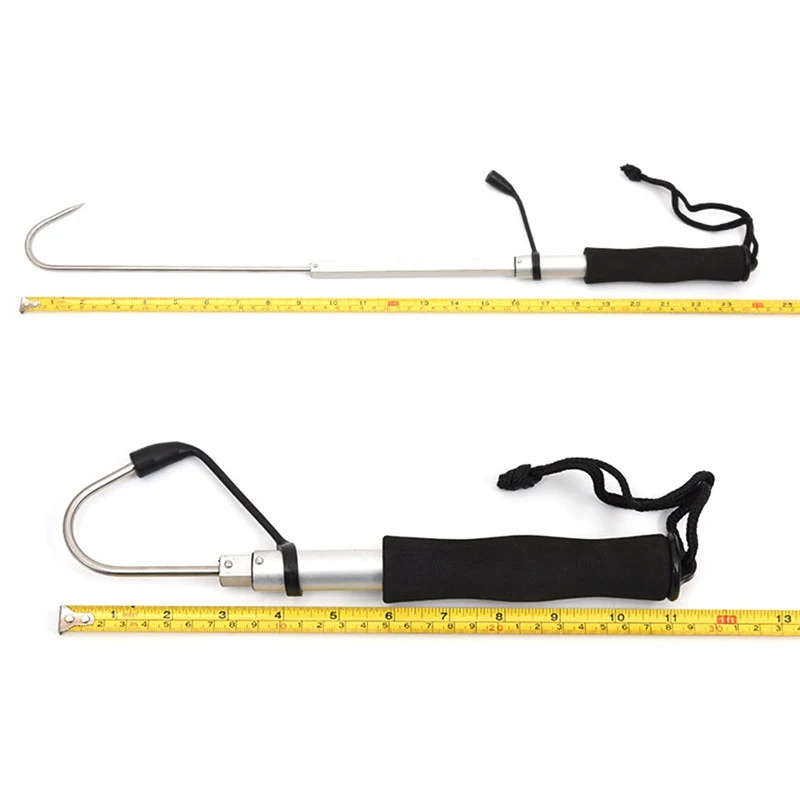 Профессиональная телескопическая Выдвижная рыба Gaff из нержавеющей стали для