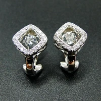 100 real 925 sterling silver moving stone earrings dancing diamond dancing cz jewelry womens earrings for gift