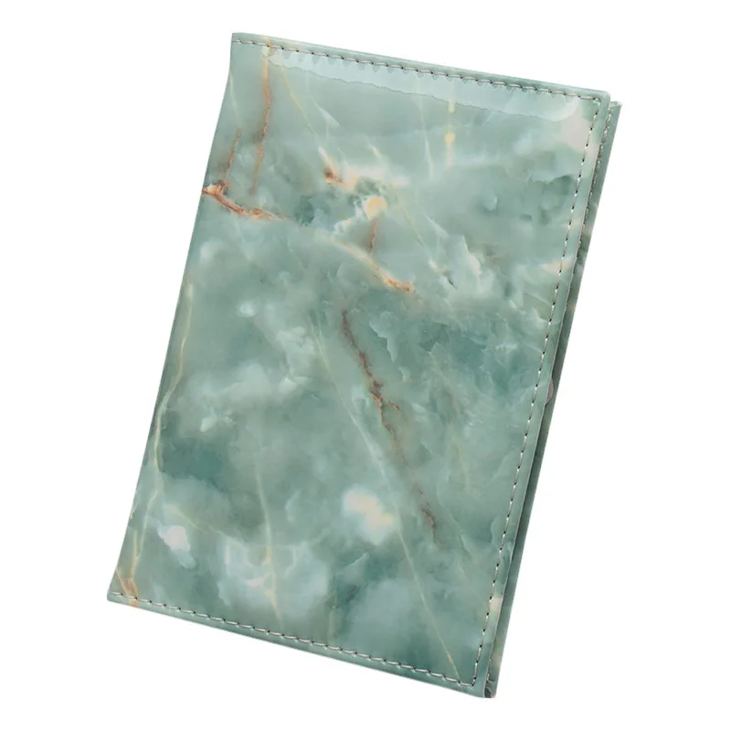 Water blue Модная женская и Мужская Обложка для паспорта из искусственной кожи, мраморный стиль, для путешествий, ID, для кредитных карт, держатель для паспорта, кошелек, сумочка, сумка - Цвет: Water blue