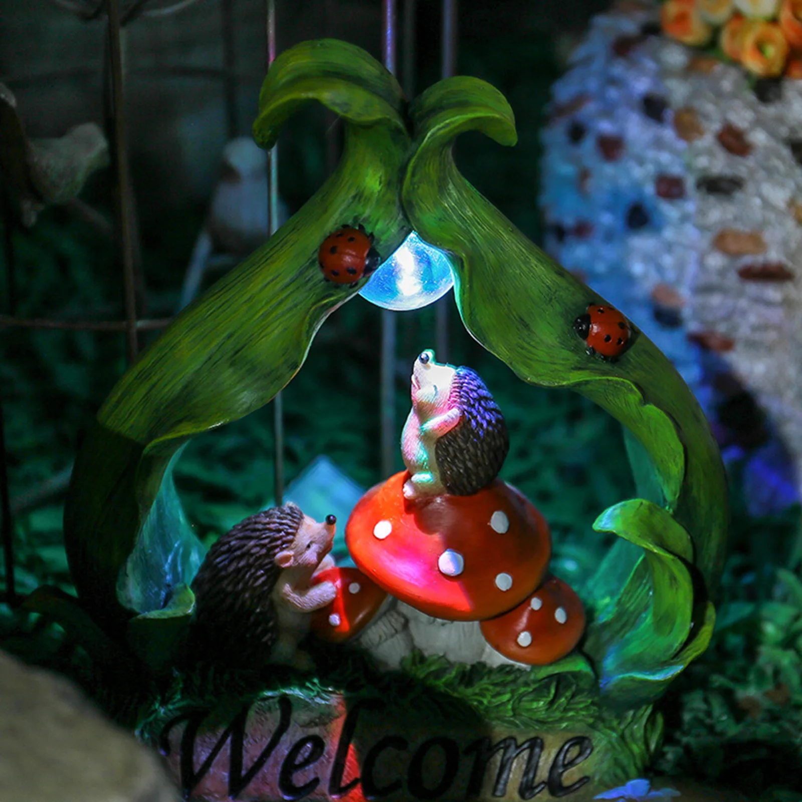 

Полимерная скульптура, Ландшафтные украшения, солнечный пузырь, ежик, искусственное украшение для внутреннего дворика, газона, домашнего с...