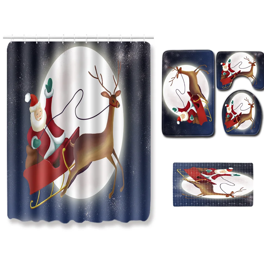 Набор ковриков для ванной комнаты набор туалета занавеска душа нескользящих