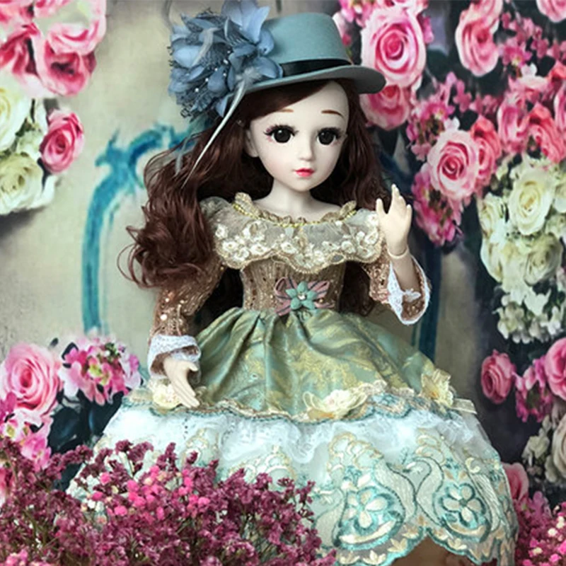 As picture BJD куклы 26 подвижные Соединенные тело 3D глаза свадебное платье одежда девушка кукла с обувью Аксессуары куклы игрушки для девочек подарок - Цвет: As picture