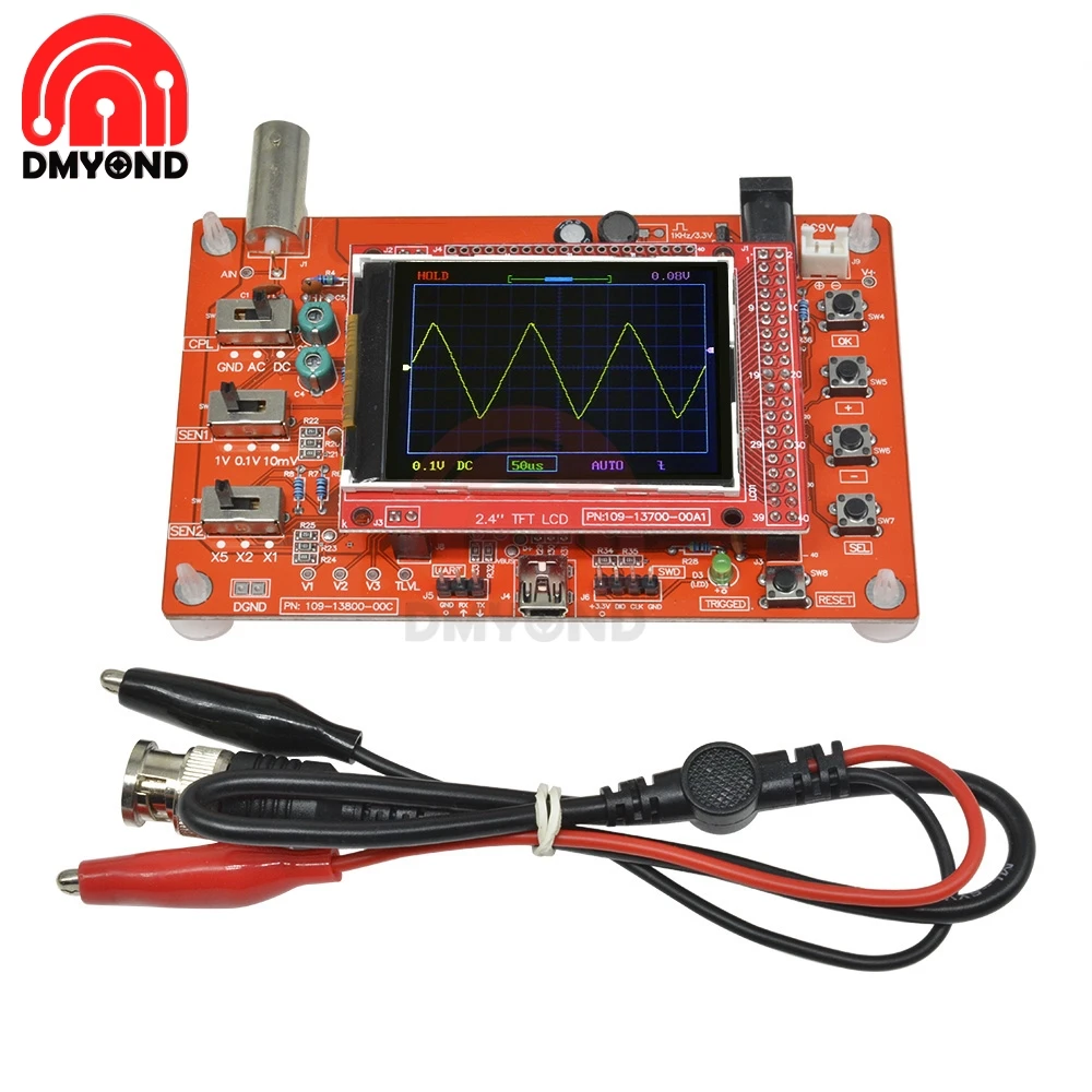 DSO138 2 4 &quotцифровой осциллограф TFT 1Msps + зонд аналоговая полоса пропускания