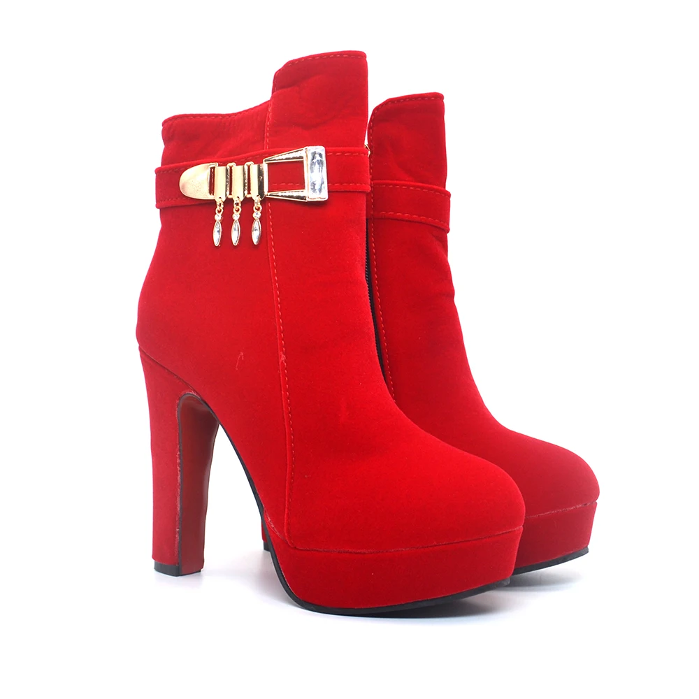 Короткие ботинки женские новые Martin остроносые замшевые на высоком каблуке