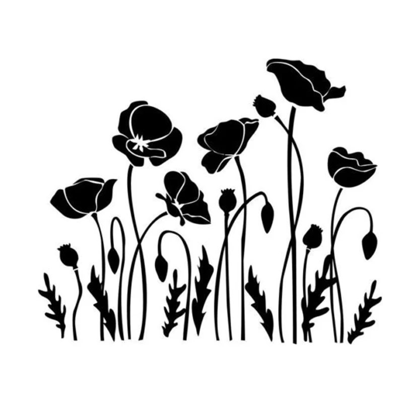 Poppy цветы наклейки для автомобиля красота искушение Декор Автомобиль Грузовик