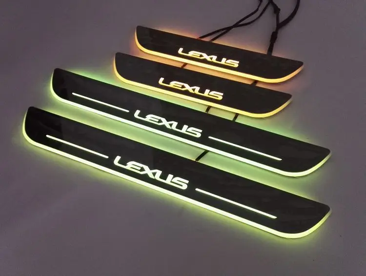 Lexus RX270 СВЕТОДИОДНЫЙ Красочный стример динамическая подсветка Руководство Добро пожаловать подсветка для подножки в комплекте порог для автомобиля