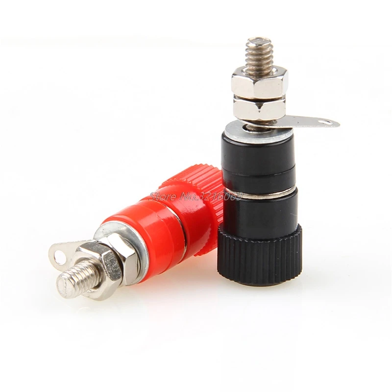 2 шт. красный + черный 4 мм разъем для связывания гаек оптовая и Прямая