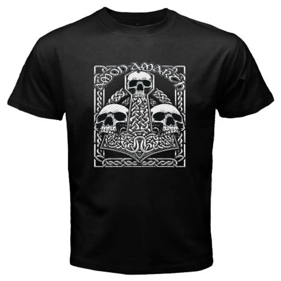 

New AMON AMARTH Metal Rock Band Icon Men's Black T-Shirt Size S to 3XL