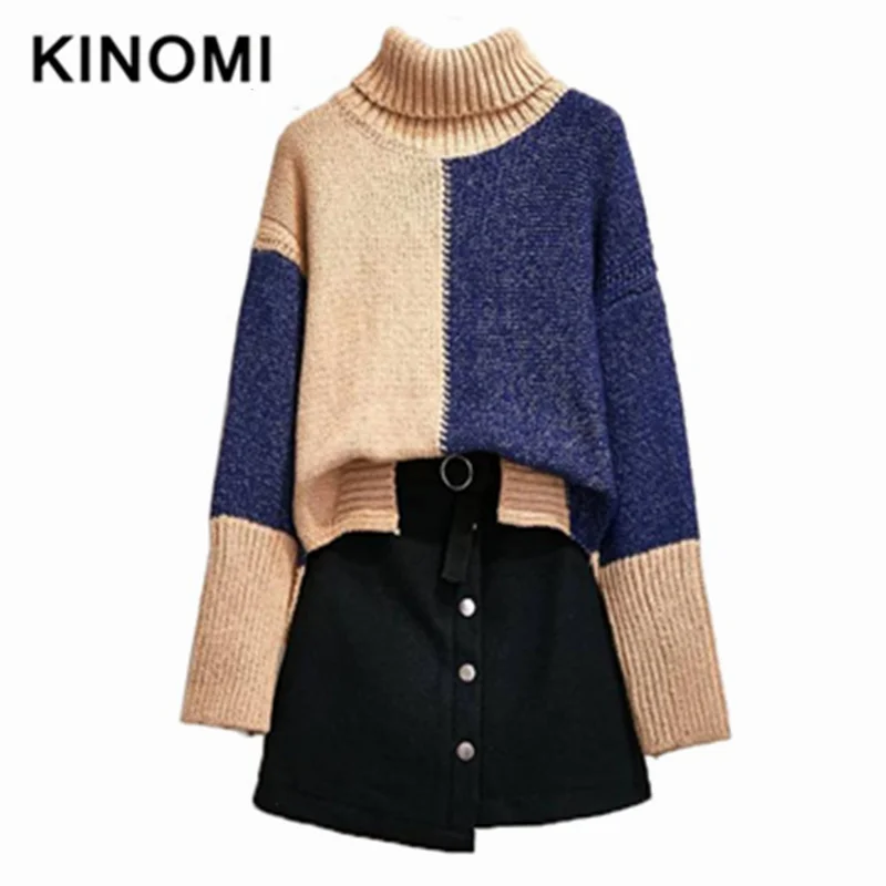 KINOMI Осень Зима теплые женские элегантные комплекты одежды теплый вязаный свитер
