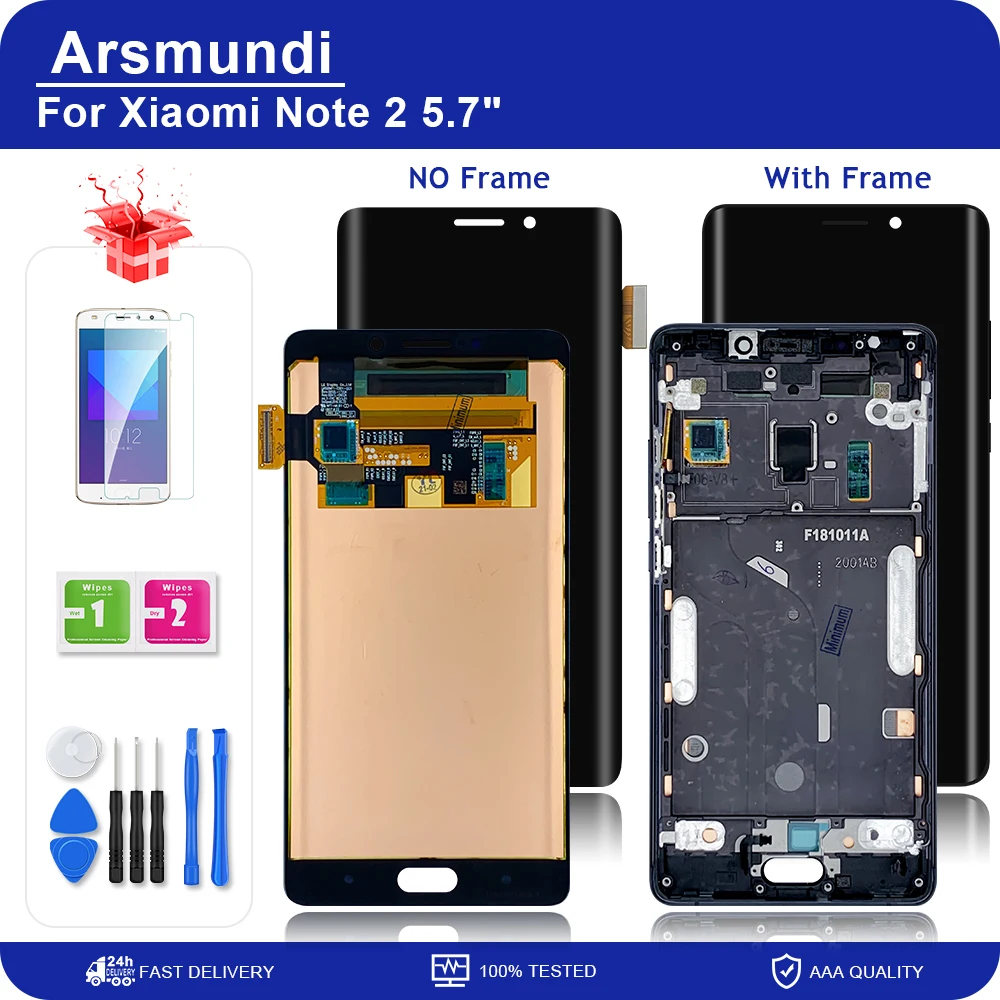5 7 &quotоригинальный Amoled для Xiaomi Note 2 Mi Axisinternational ЖК экран + сенсорная панель