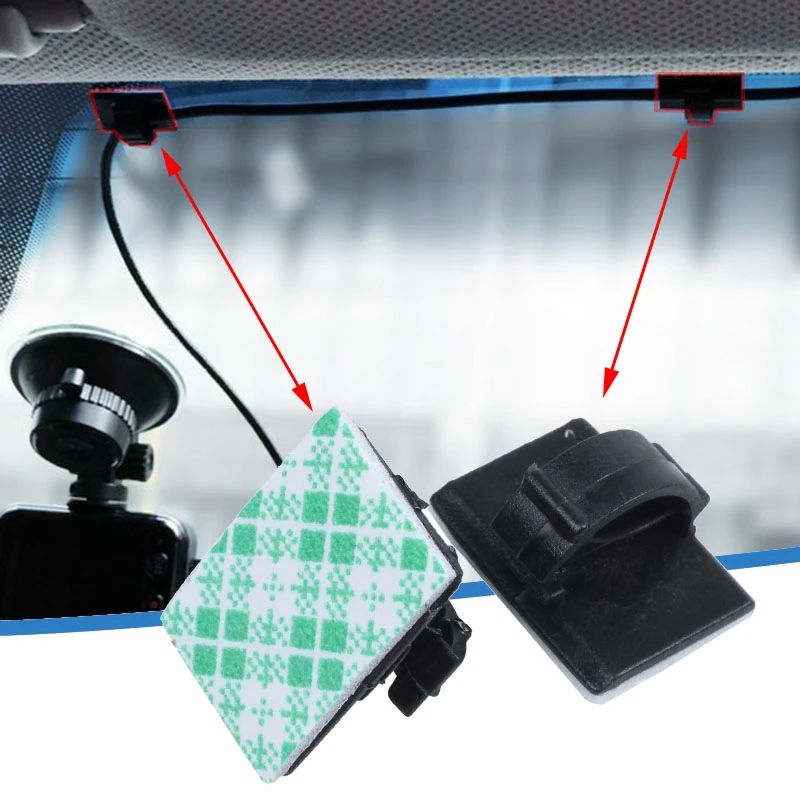 20 шт. клейкие Кабельные автомобильные зажимы для намотки кабеля Держатель